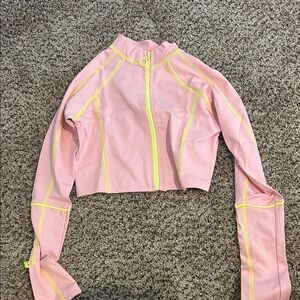 Stylish Pink Jacket with Neon Accents
